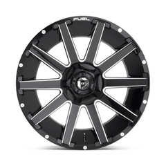 Fuel 1PC D615 CONTRA Gloss Black Milled Wheel, 20x9, 5x4.5/5.0, +1 Offset