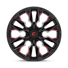 Fuel 1PC D823 22X10 6X5.5 Gloss Black Mill with Candy Red Accent -18MM Offset