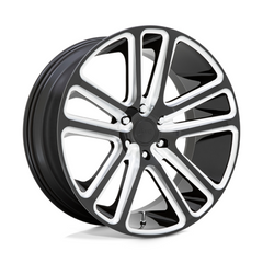 DUB 1PC S255 24X10 6X5.5 GL-BLK-MIL 30MM Rims