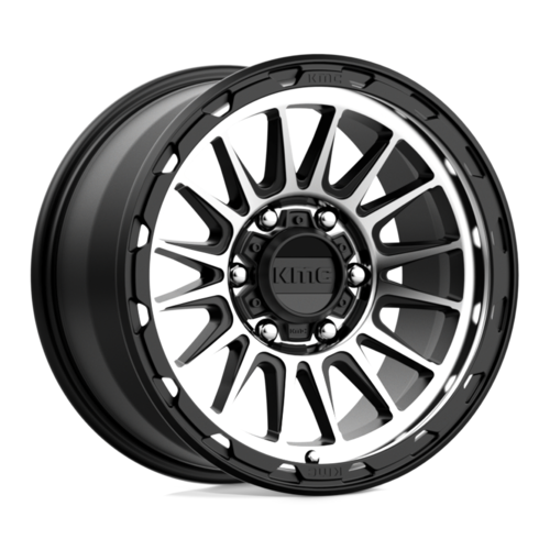 KMC KM542 17x9 Black Machined Wheel - 6x4.5 Bolt Pattern