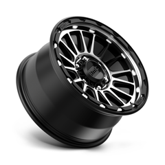 KMC KM542 17x9 Black Machined Wheel - 6x4.5 Bolt Pattern