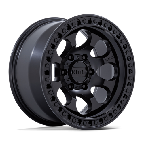 KMC KM550 17x8.5 Black Wheels with 6x5.5 Bolt Pattern and 10mm Offset