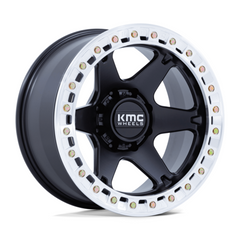 KMC KM238 20X10 8X6.5 S-BLK MACH -48MM Wheel