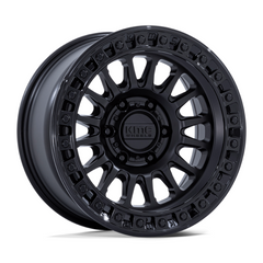 KMC KM552 18x9 5x5.0 Matte Black with Gloss Black Lip Wheel
