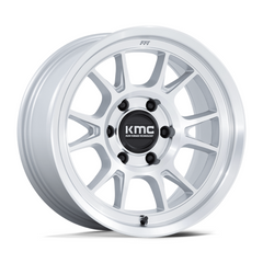 KMC KM729 17x8.5 5x5.0 G-SLV Machined Finish -10MM