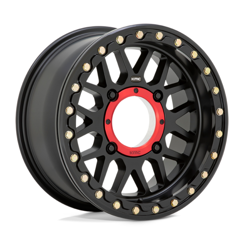 KMC Powersports KS235 15X7 Black Wheel with 4X156 Bolt Pattern and 10MM Offset