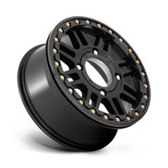 KMC Powersports KS250 15X10 4X137 S-BLK Black Ring Wheel