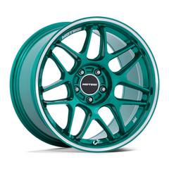 Motegi MR158 18x8.5 5x112 HOK-GRN Machined Wheels