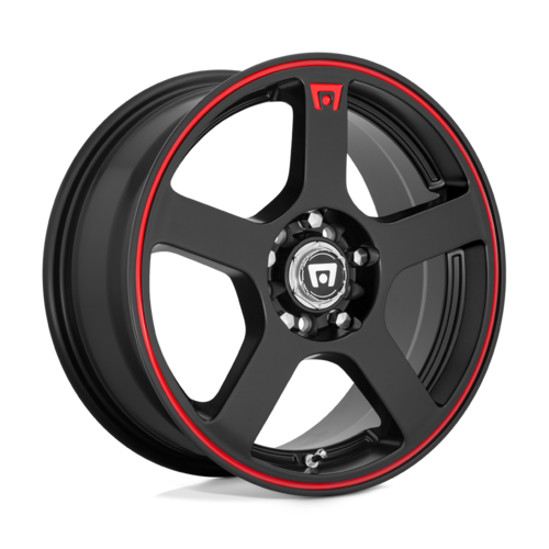 Motegi MR116 17-Inch Black and Red Stripe Wheels - 5x100/4.5 Bolt Pattern