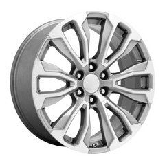 Performance Replicas PR211SM 22x9 Inch Silver Machined Face Wheel with 6x139.7 Bolt Pattern and 78.10 Center Bore