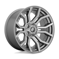 Fuel 1PC D713 20X10 6X135/5.5 BRSH-GNMTL-TTC -18MM Wheel