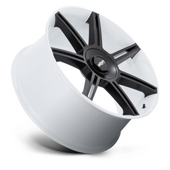 Rotiform R908 22x12 Wheels with 5x130 Bolt Pattern - White with Black Spokes - 60mm Offset