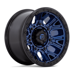 Fuel 1PC D827 17x9 6x5.5 Dark Blue Black Ring -12MM
