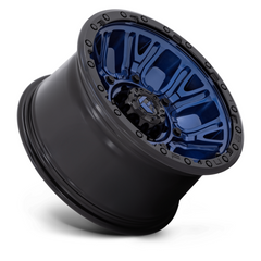 Fuel 1PC D827 17x9 6x5.5 Dark Blue Black Ring -12MM