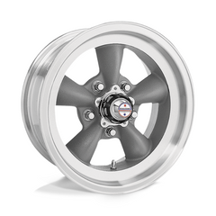 American Racing Vintage VN105D 15x6 Gray Machined Wheel