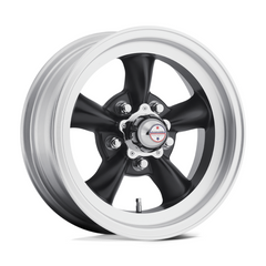 American Racing Vintage VN105 Torq Thrust D 15x8.5 Satin Black with Machined Lip Wheel - -25mm Offset