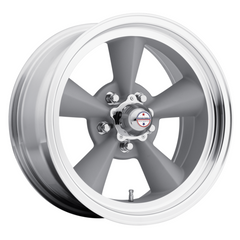 American Racing Vintage VN309 TT-O 15x8.5 Inch Wheel in Vintage Silver with Machined Lip