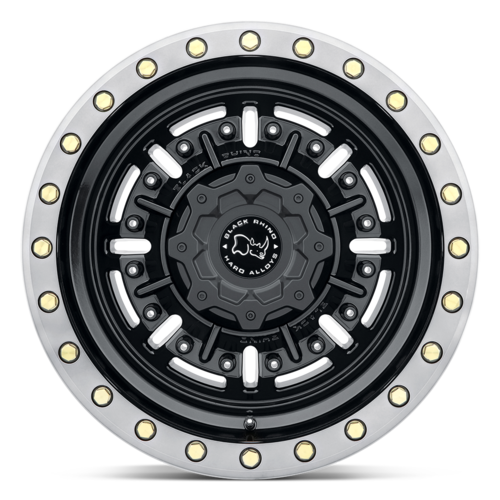 Black Rhino Hard Alloys BR Abrams 20x9.5 Inch Gloss Gun Black with Machined Dark Tint Offsets -18