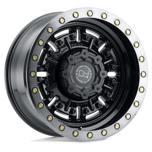 Black Rhino Hard Alloys BR Abrams 20x9.5 Inch Gloss Gun Black with Machined Dark Tint Offsets -18