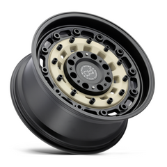 Black Rhino Hard Alloys BR Arsenal 17x9.5 Inch Off-Road Wheel with Sand on Black Finish and -18 Offset