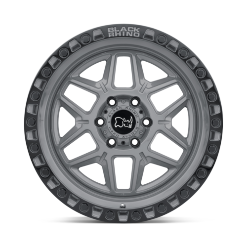 Black Rhino Hard Alloys BR KELSO 18x9 Inch Off-Road Wheel with 6x139.7 Bolt Pattern in Battleship Gray with Black Ring