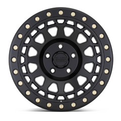 Black Rhino Hard Alloys BR PRIMM 17x9 Inch Matte Black with Brass Bolts - 5x114.3 Bolt Pattern, -18 Offset