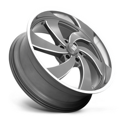 US Mag 1PC U133 24x10 6x5.5 Anthracite Mill Finish Wheel - 25mm Offset