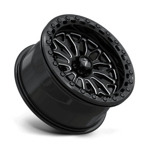 UTV Beadlock Wheel MSA Offroad Wheels MA53 BOLO 15x7 4X156 Gloss Black Milled