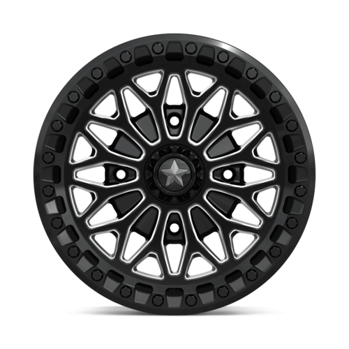 UTV Beadlock Wheel MSA Offroad Wheels MA53 BOLO 15x7 4X156 Gloss Black Milled