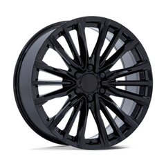 Performance Replicas PR223 Gloss Black 24-Inch Wheel, 6x5.5 Bolt Pattern, +28 Offset