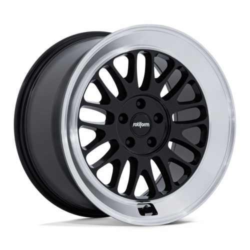 Rotiform RC214 SCP 18x8.5 Wheel, 5x100, +35 Offset, Gloss Black Diamond-Cut Lip